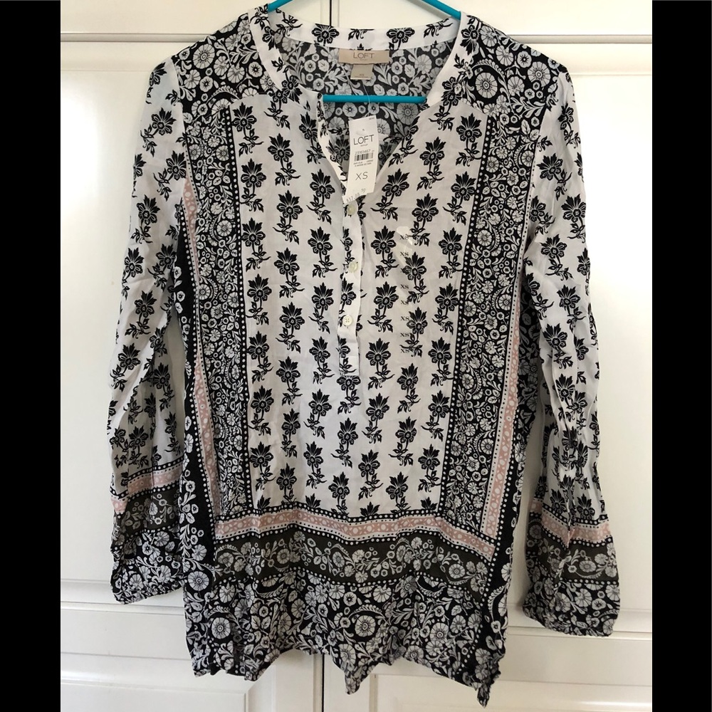 LOFT Outlet long sleeve boho shirt BNWT